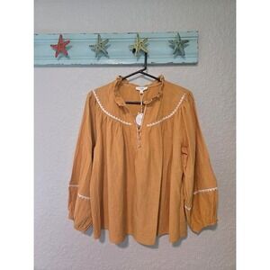 Oddi Yellow Embroidered Blouse